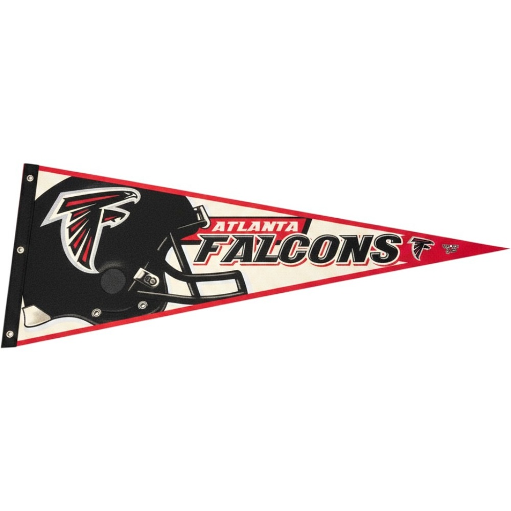 Atlanta Falcons NFL Football Pennant WinCraft Helmet Logo Red Black 12x30